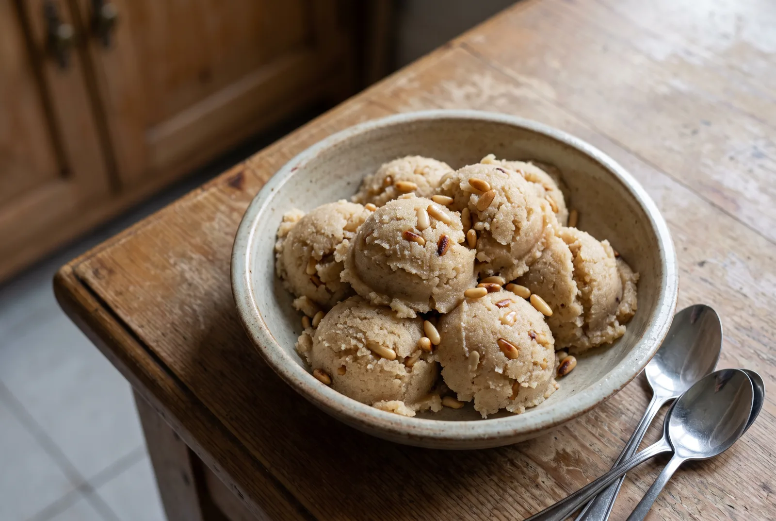 Turkish Semolina Halva with Pine Nuts