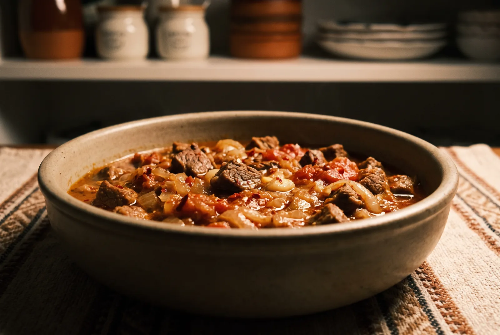 Tas Kebabı (Turkish Beef Stew with Onions)
