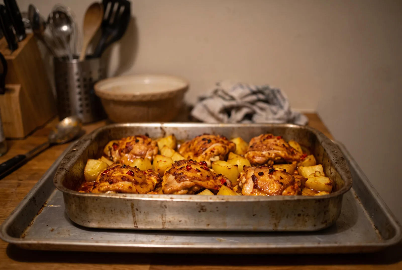 Oven-Roasted Chicken Legs with Spiced Yogurt Marinade