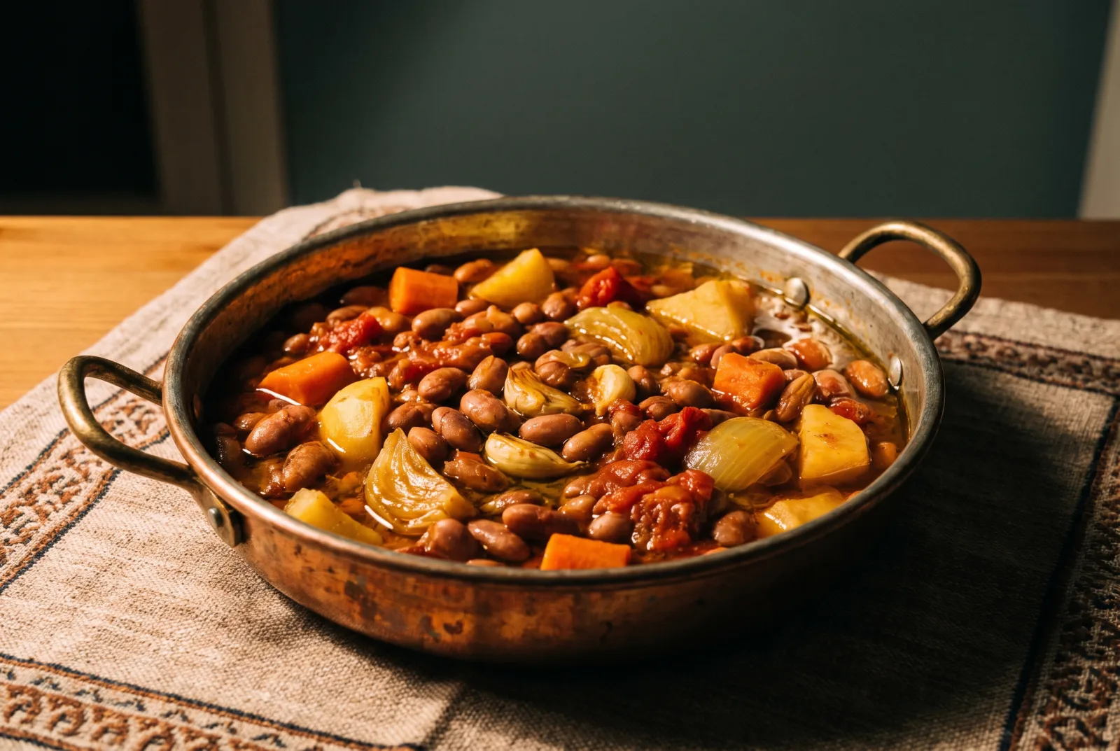 Barbunya Pilaki (Cold Turkish Borlotti Bean and Vegetable Stew)