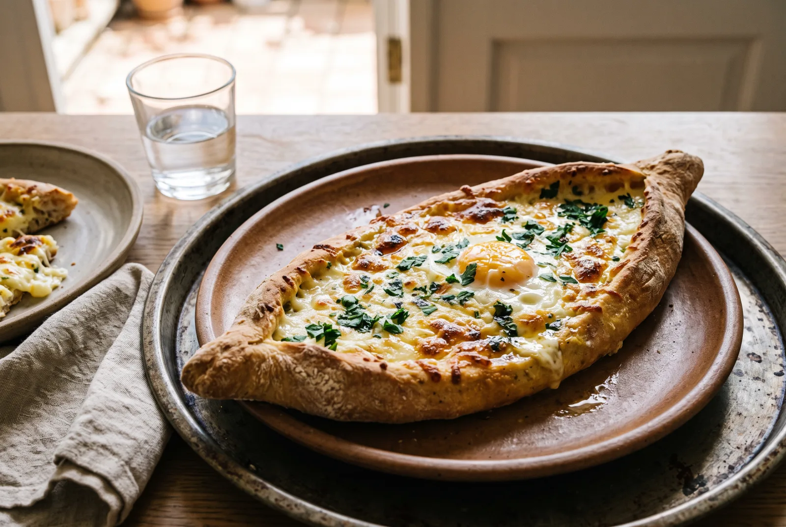 Kaşarlı Pide — Baked Turkish Cheese Pide