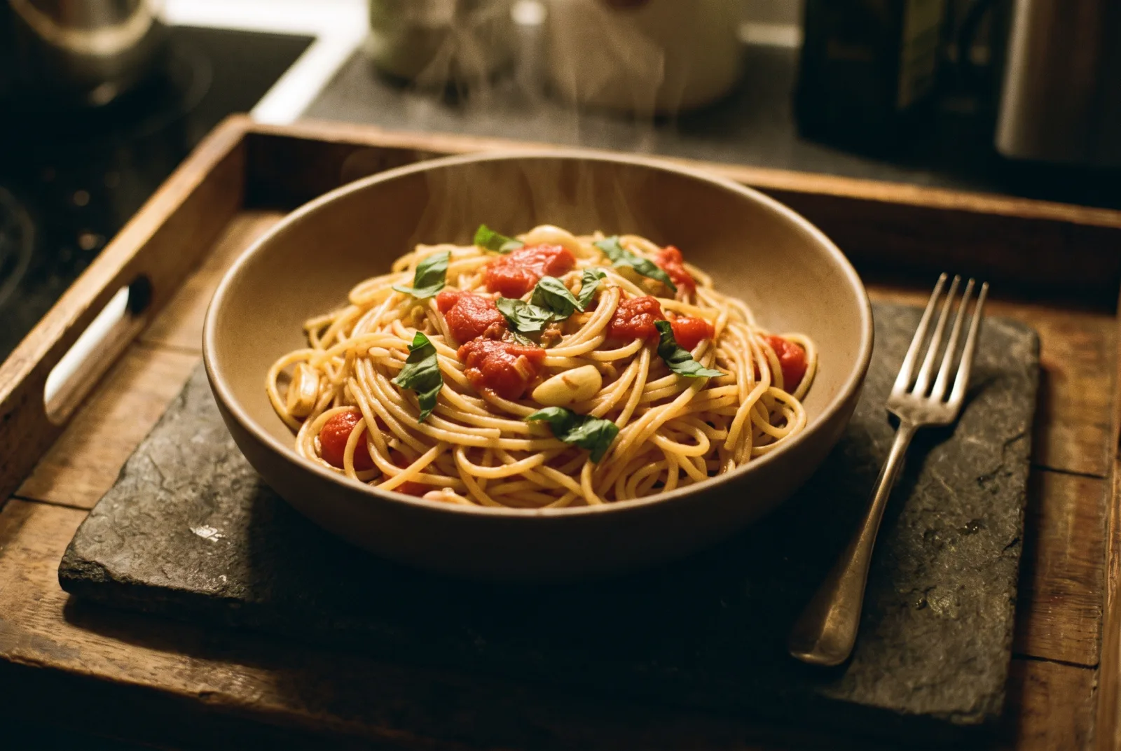 Neapolitan Spaghetti with Tomato and Basil