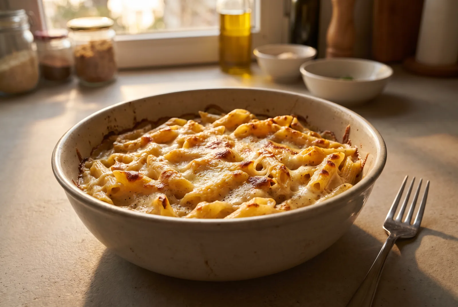 Baked Pasta with Béchamel and Turkish Melting Cheese