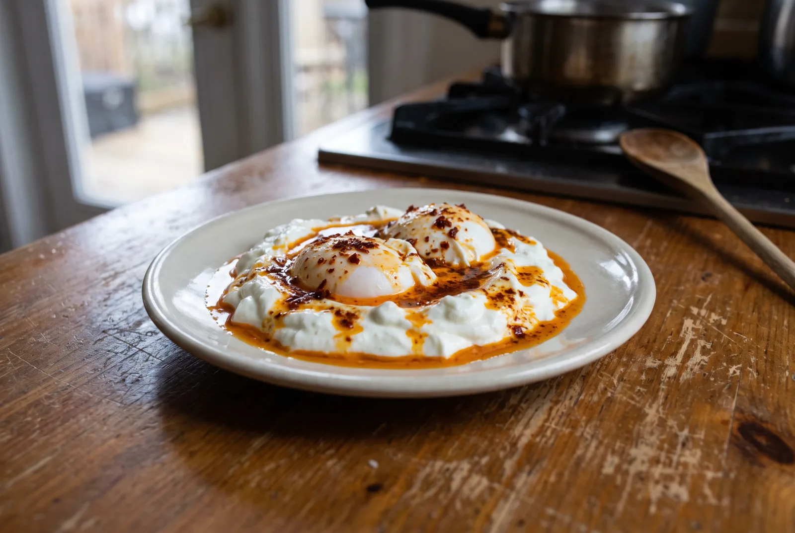 Cilbir — Turkish-Style Poached Eggs with Garlic Yogurt