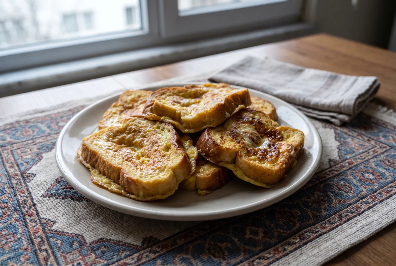 Turkish Egg-Dipped Toast | Savory Breakfast Bread