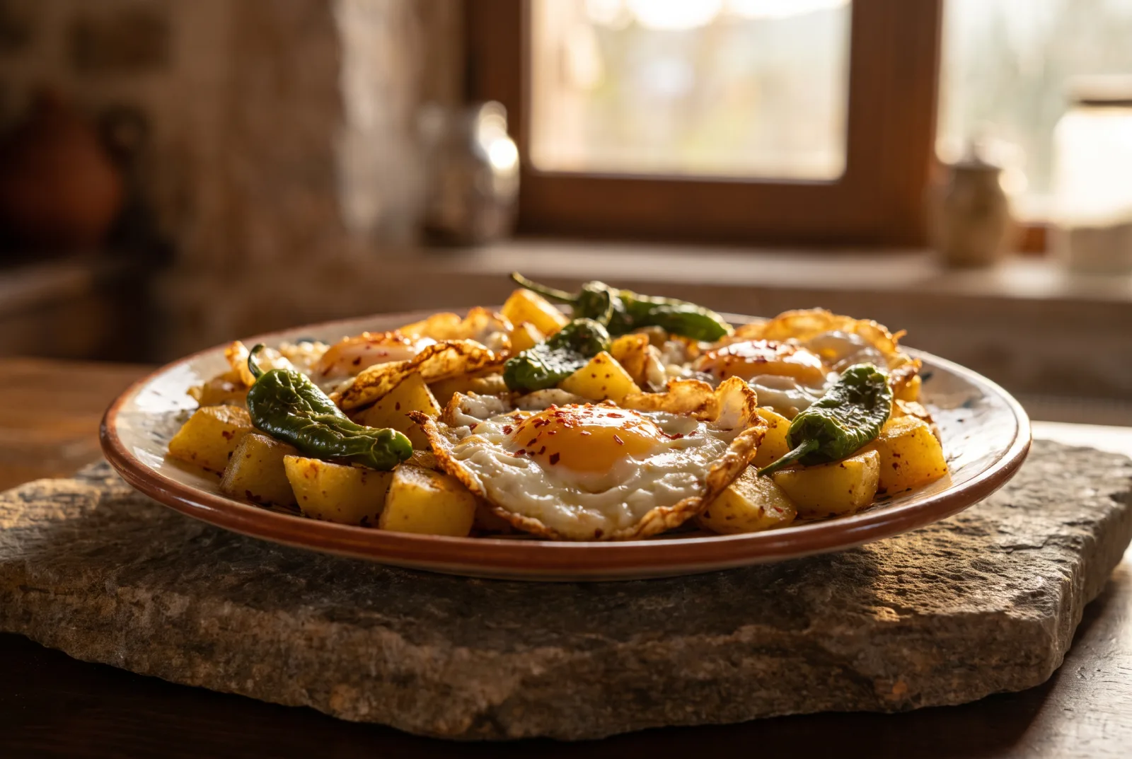 Skillet Eggs with Potatoes