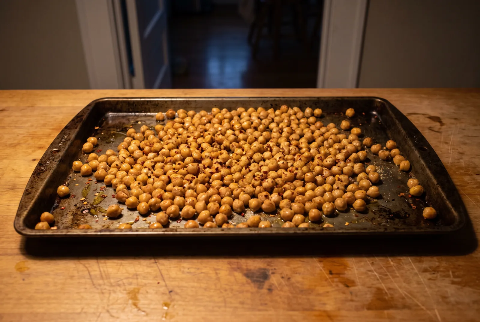 Spiced Roasted Chickpeas | Oven-Baked and Crunchy