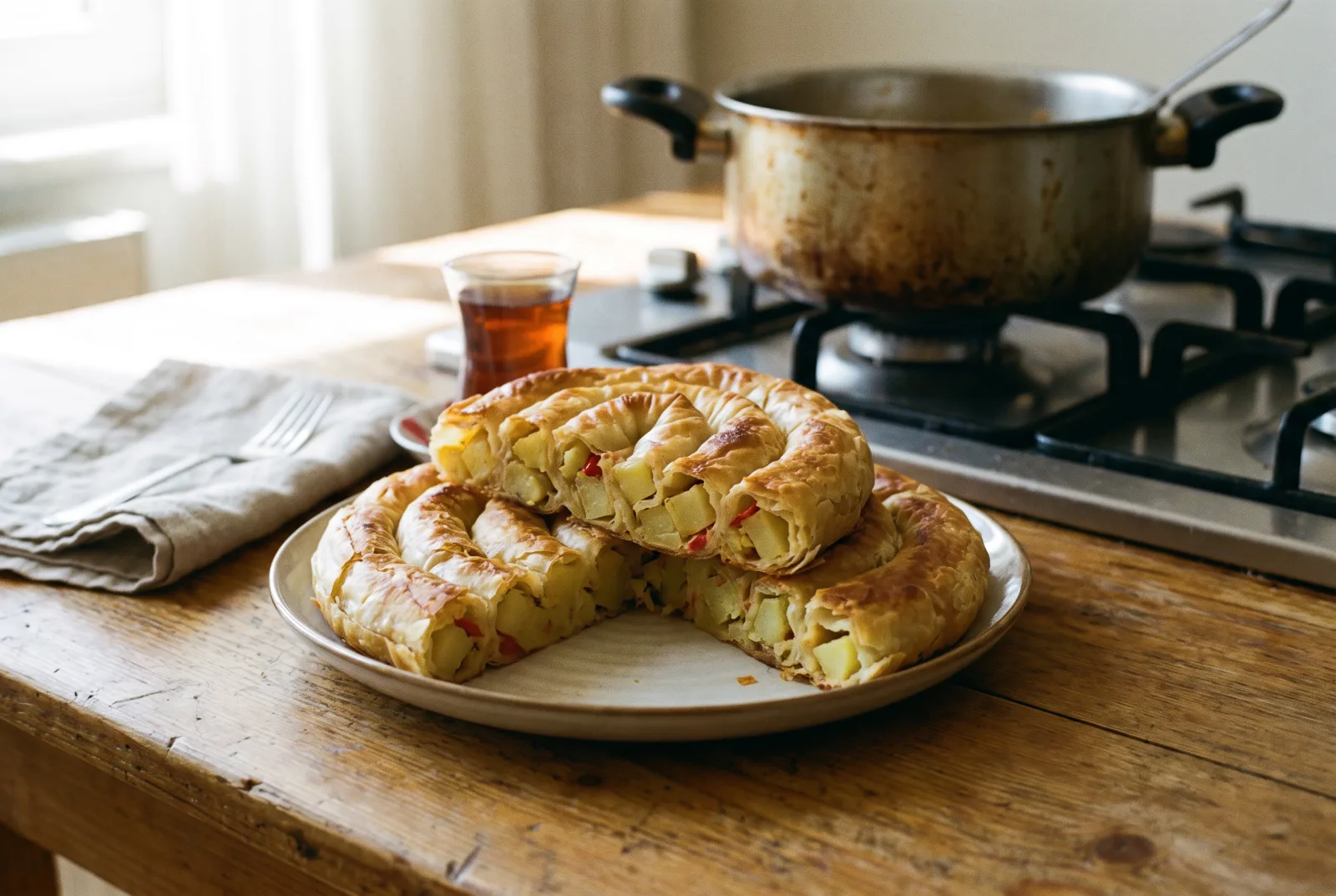 Patatesli Kol Böreği (Turkish Rolled Potato Pastry) | Baked and Twisted