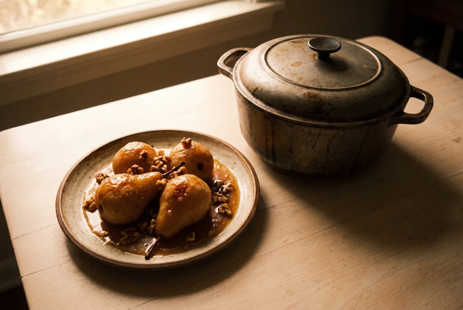 Baked Pears with Honey and Walnuts | Warm Cinnamon-Spiced Dessert