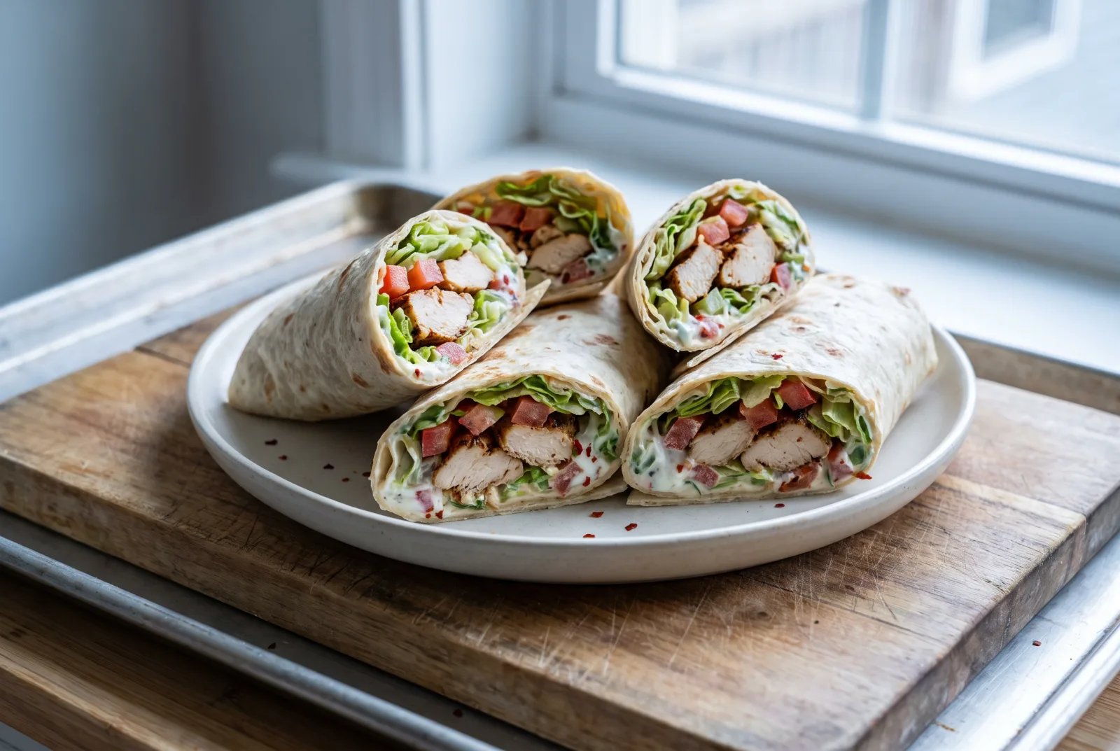Grilled Chicken Wrap | Chicken Flatbread Wrap