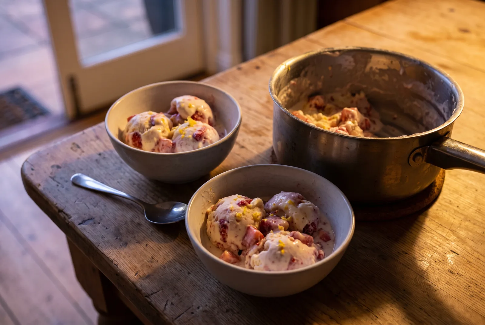 Homemade Strawberry Ice Cream | Creamy Strawberry Ice Cream