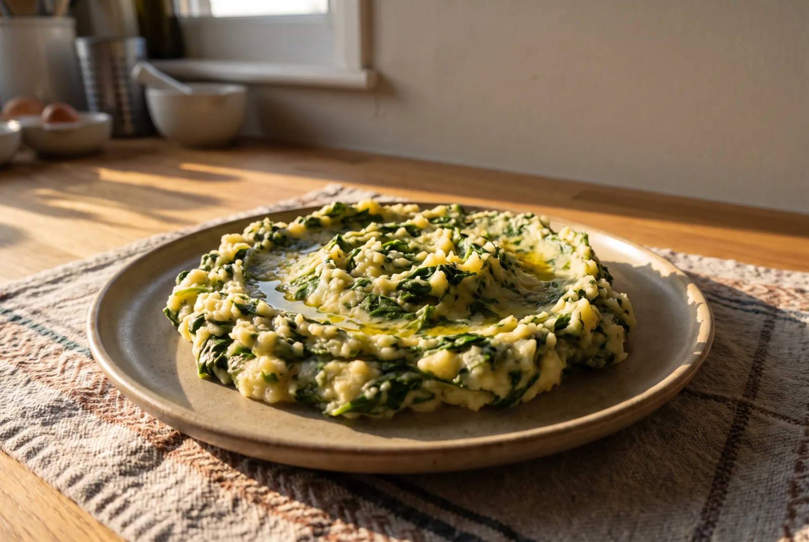 Spinach and Potato Puree | For Babies 8 Months and Older