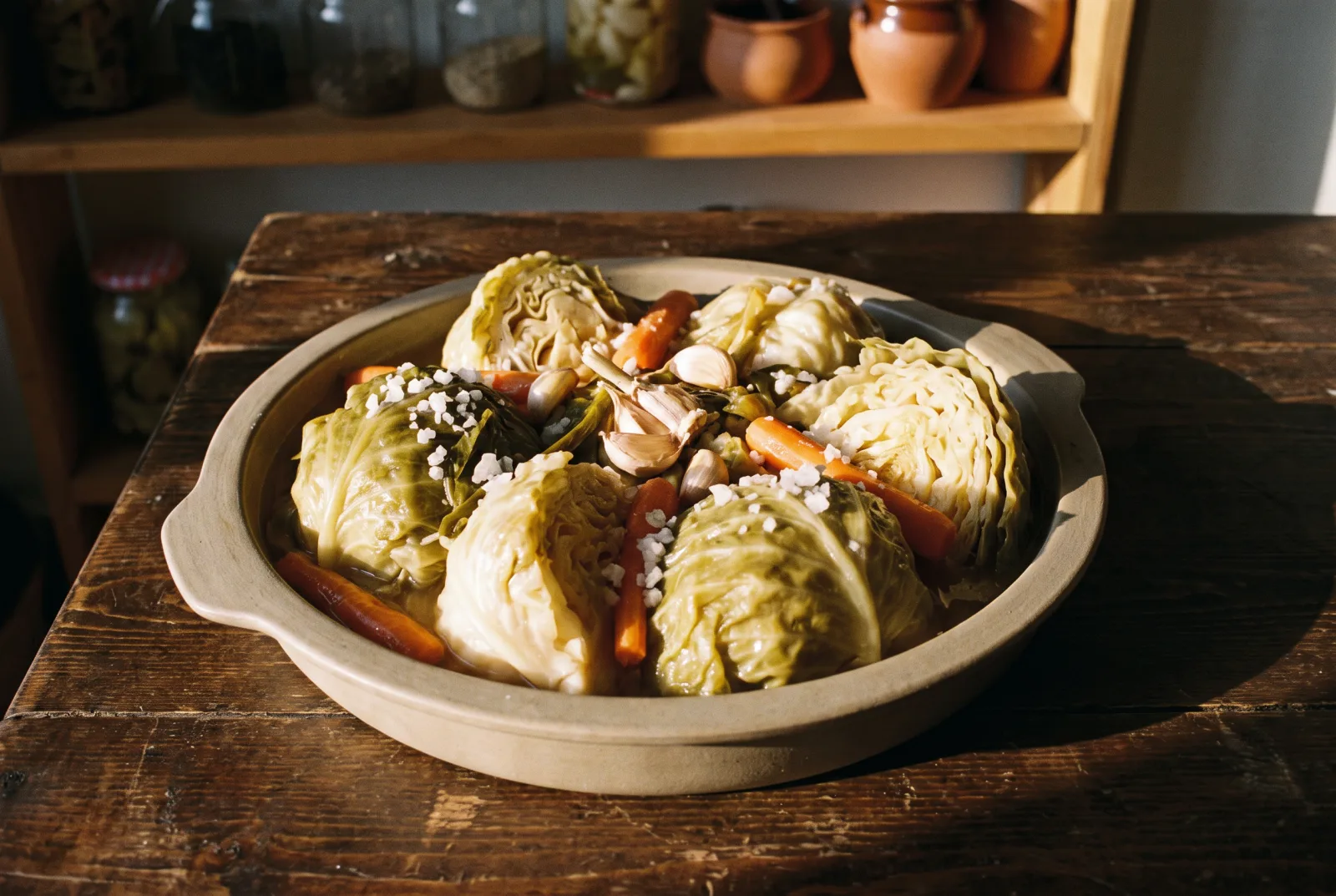 Crisp Turkish Cabbage Pickles | Vinegar-Brined Winter Pickle