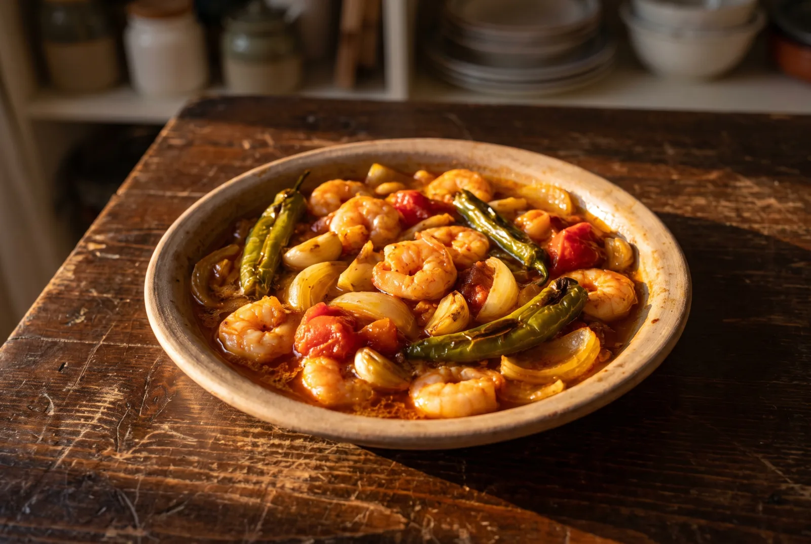 Shrimp Casserole with Tomatoes and Olive Oil