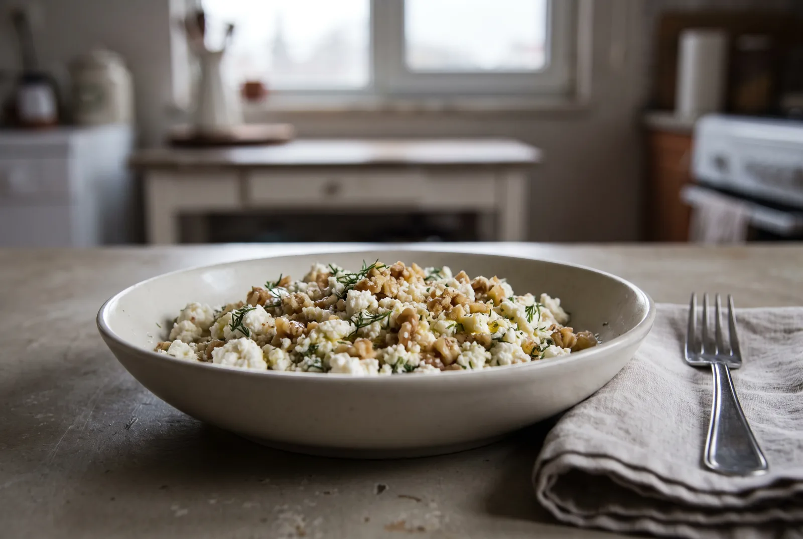 Cretan-Style White Cheese and Walnut Dip