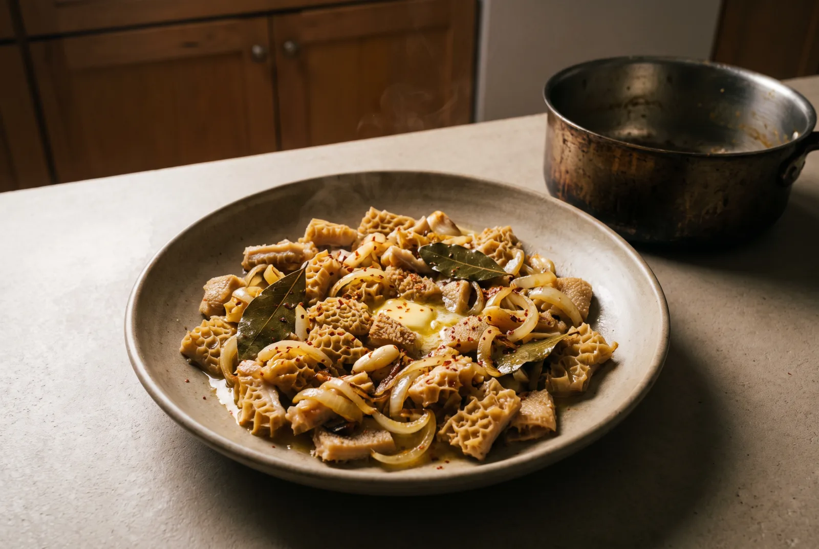 Sautéed Tripe | Garlic Butter Skillet