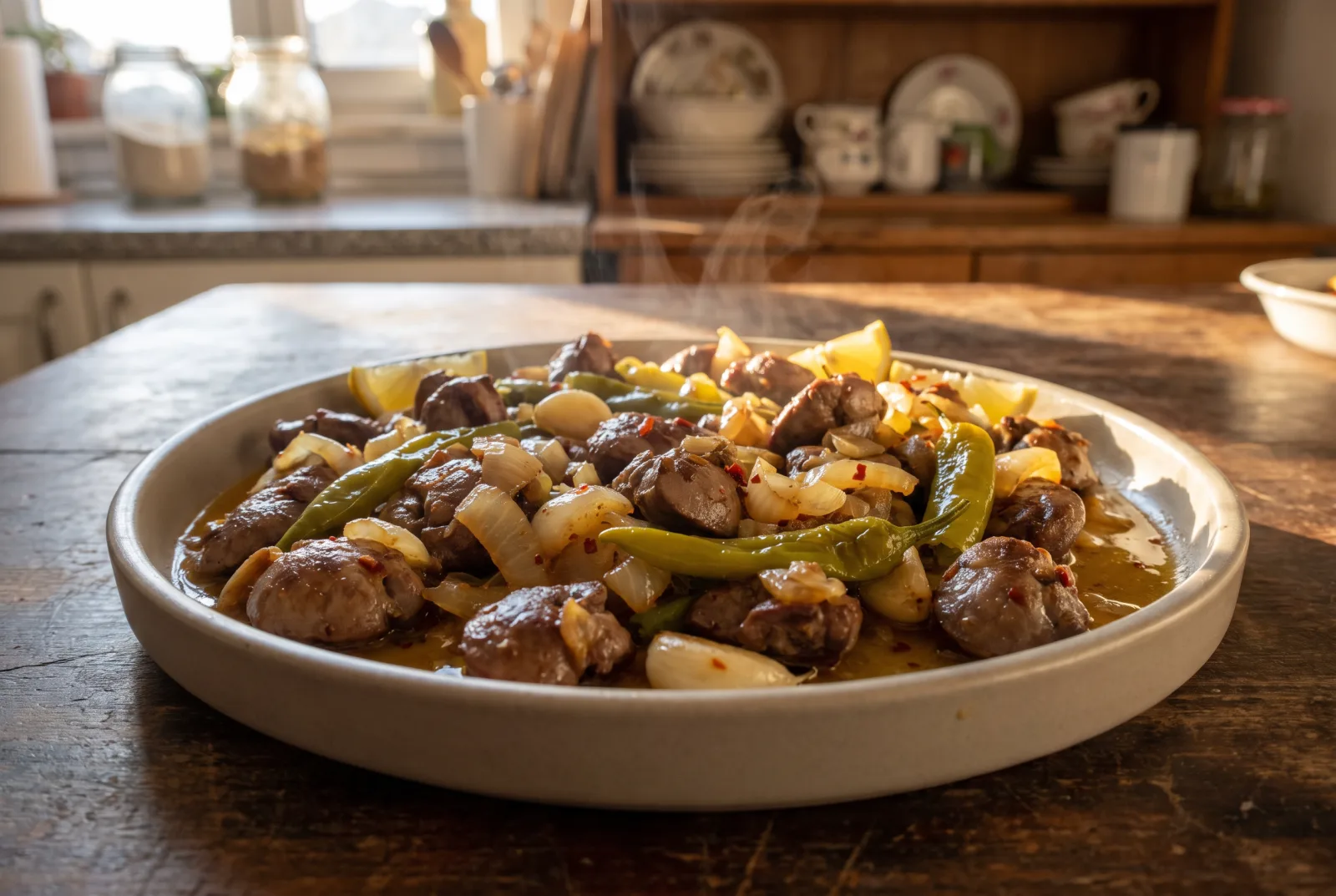 Sautéed Lamb Kidneys | Skillet with Onion and Garlic