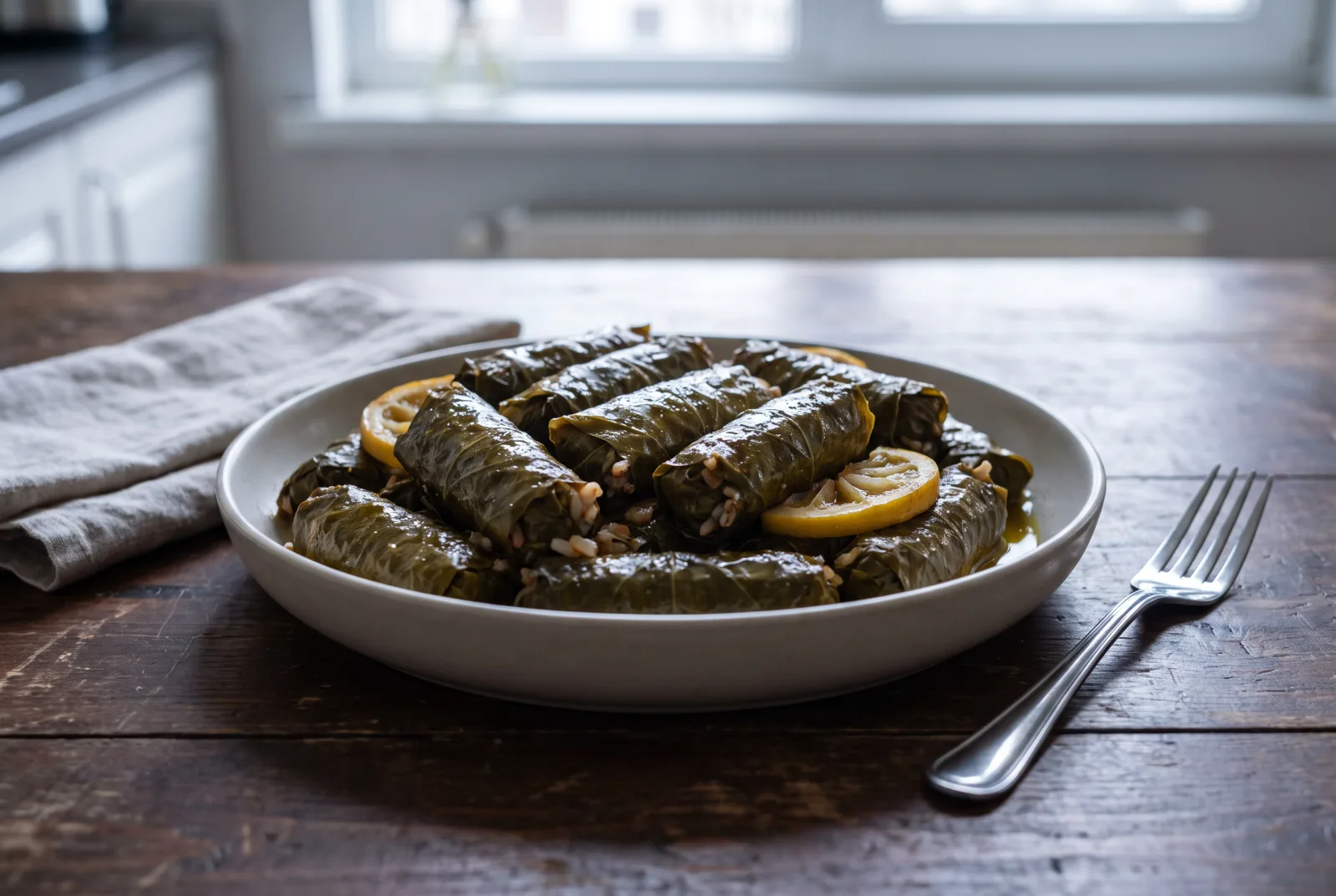 Olive Oil Stuffed Beet Leaves | Meatless Rice Filling