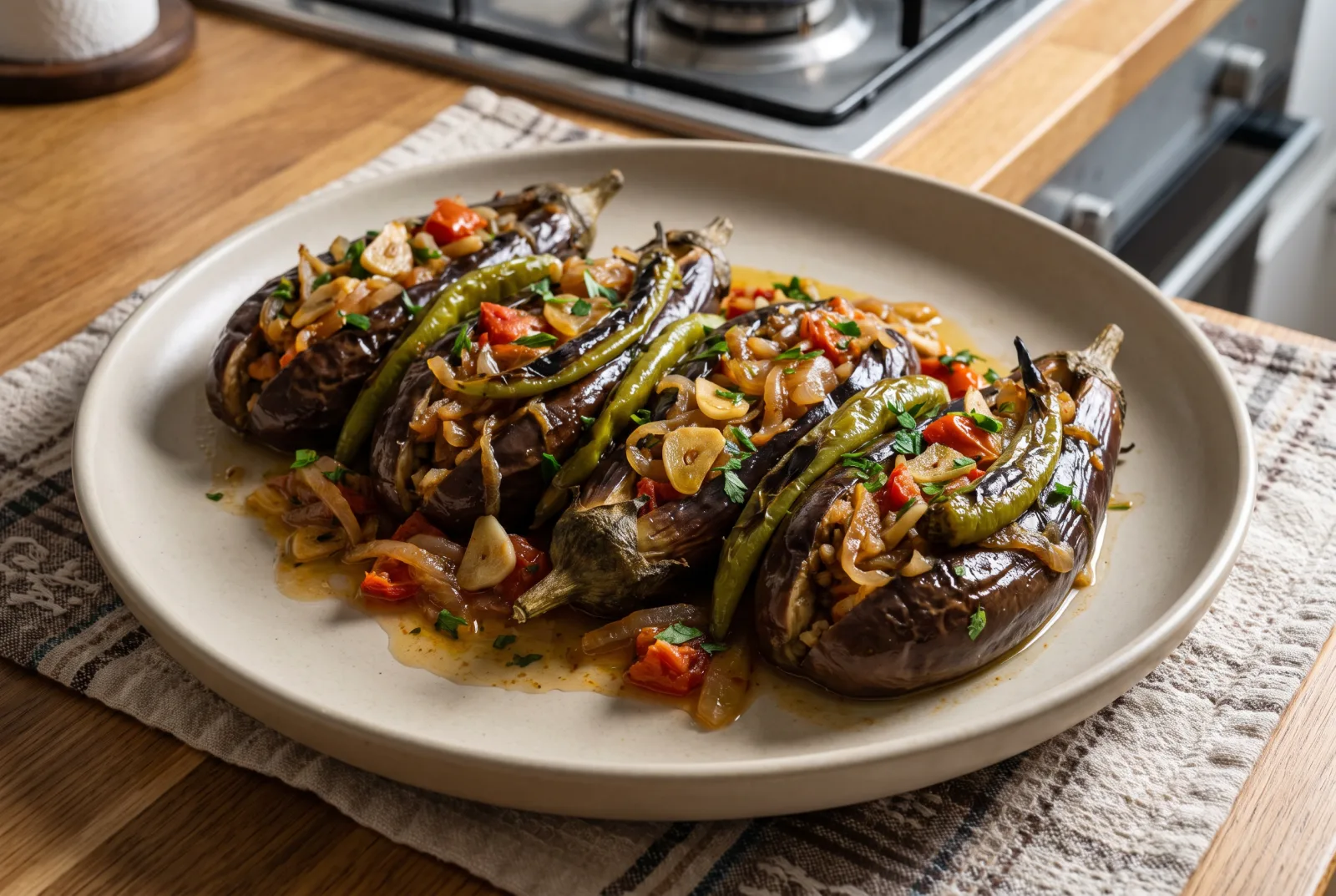 Imam Bayildi | Turkish Olive Oil Eggplant