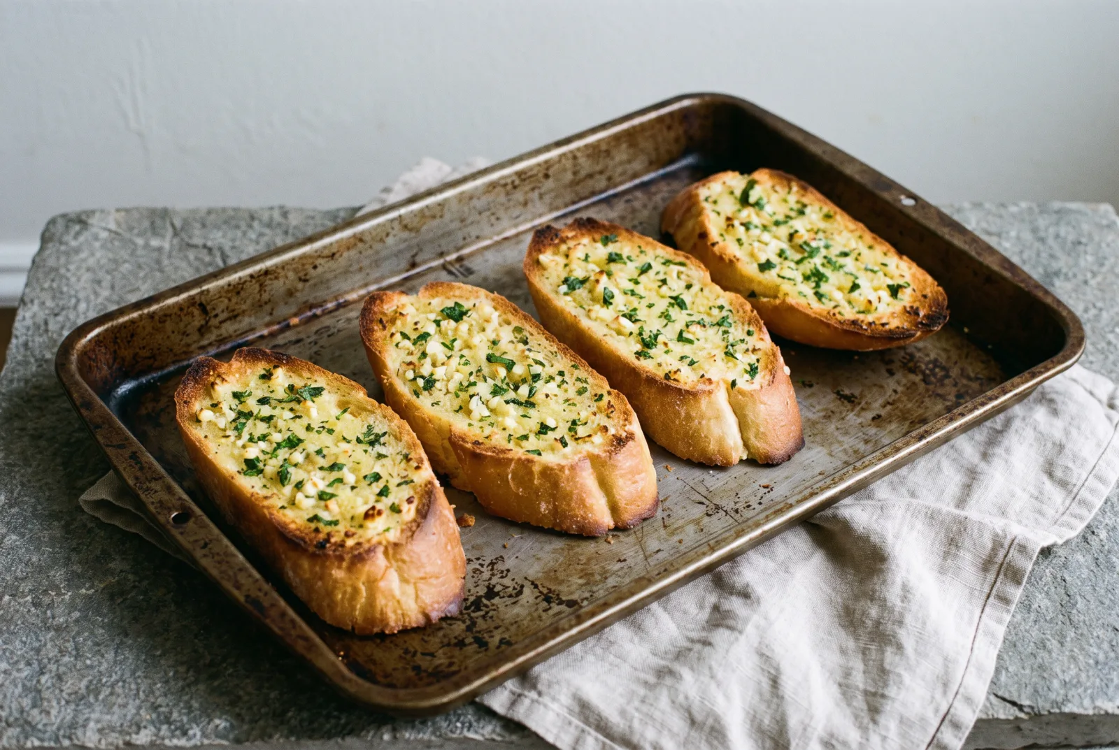 Garlic Bread | Oven-Baked Garlic Butter Baguette