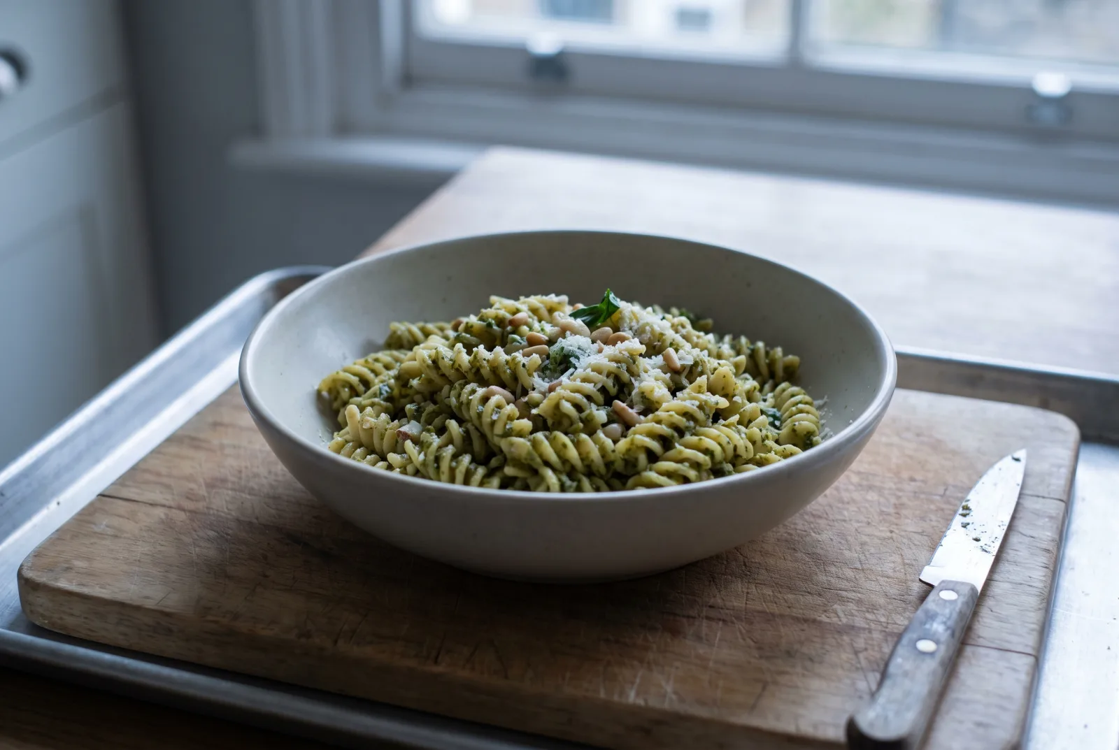 Pesto Pasta | Fresh Basil and Pine Nuts