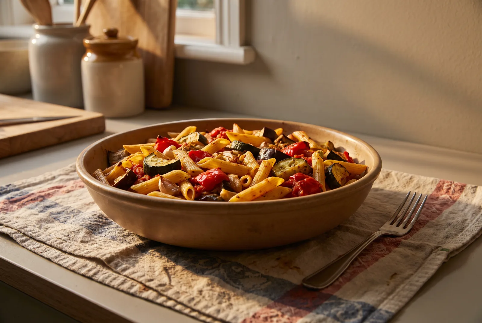 Baked Vegetable Pasta | Tomato and Vegetable Penne