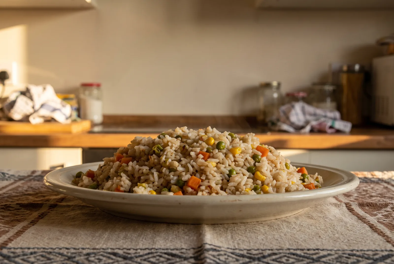 Vegetable Rice Pilaf | Rice with Peas and Carrots