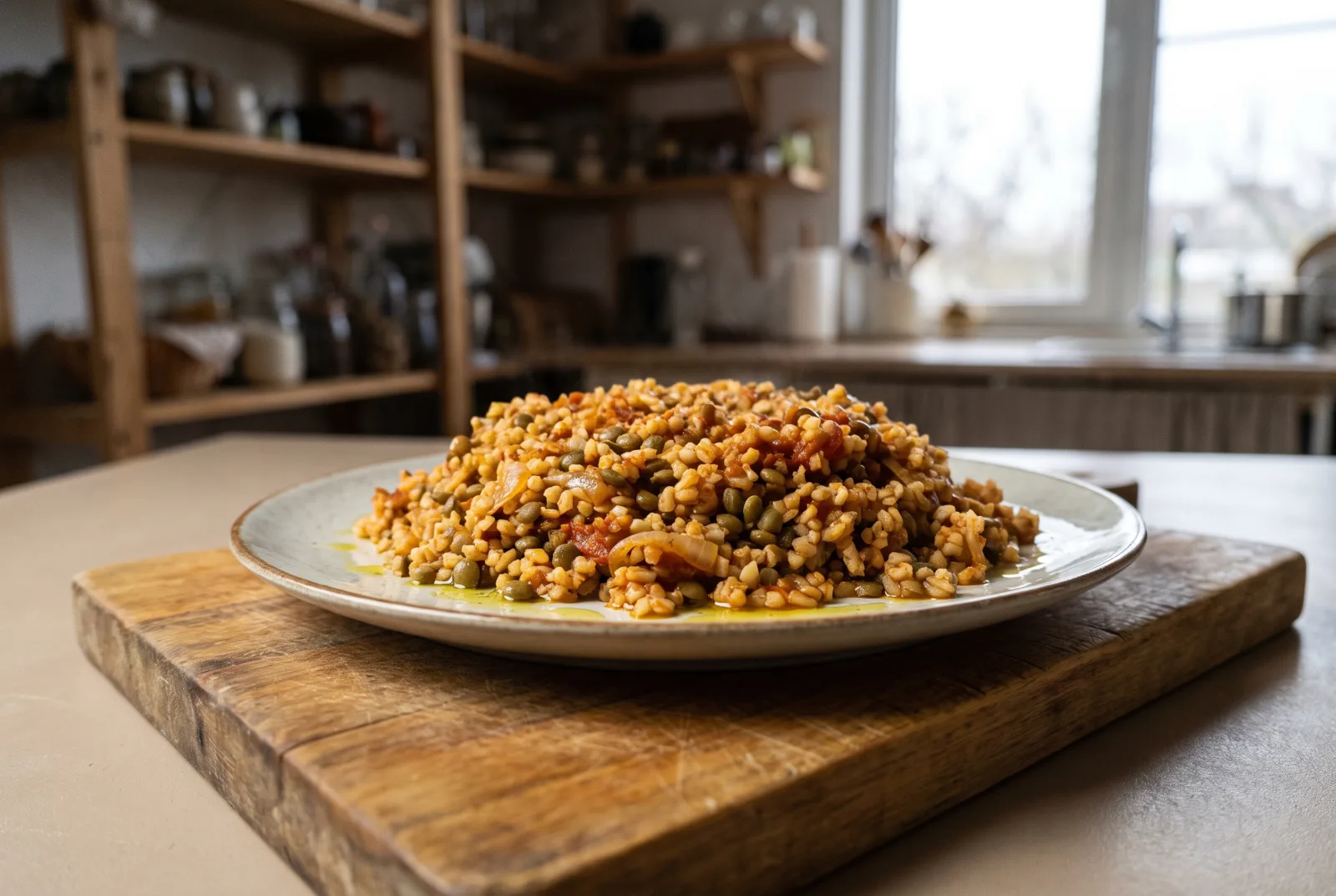 Lentil and Bulgur Pilaf — Budget-Friendly Version