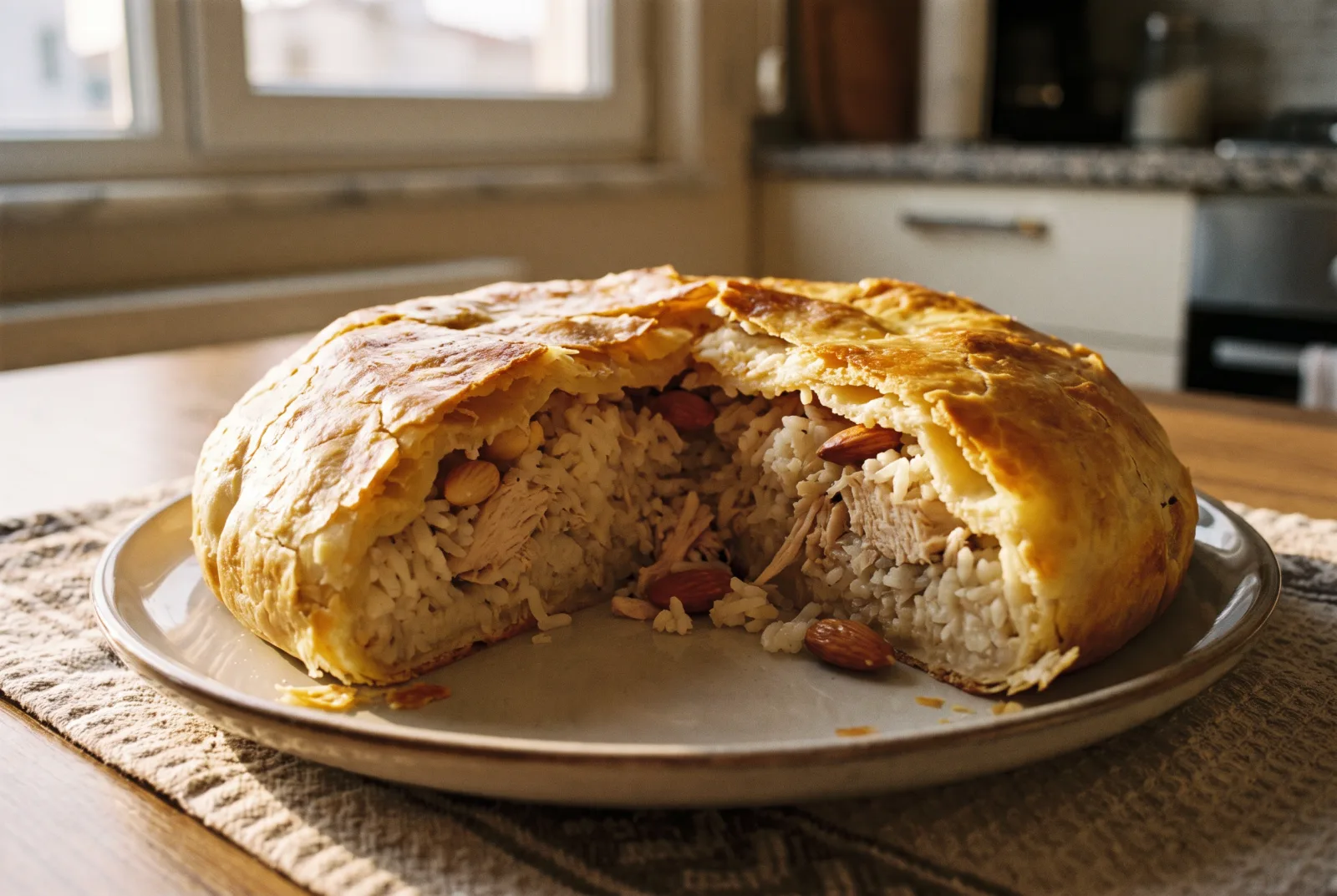 Perde Pilavı (Siirt-Style Chicken Pilaf in a Pastry Crust)