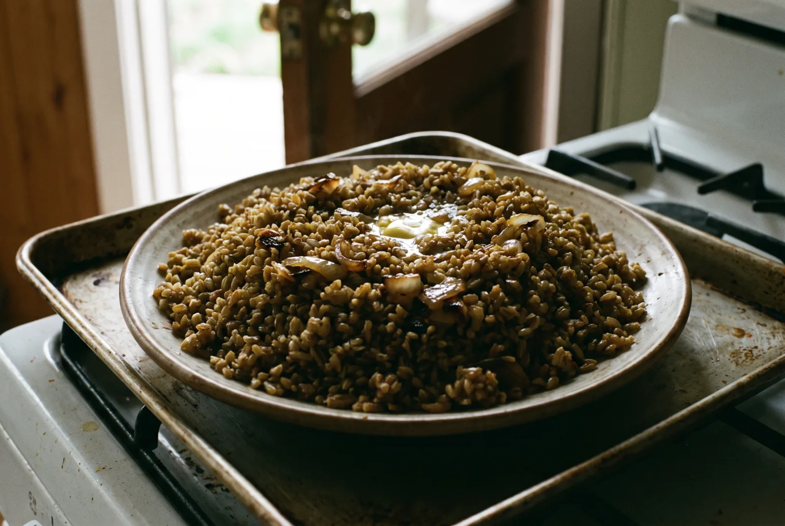 Freekeh Pilaf | Buttered Roasted Green Wheat