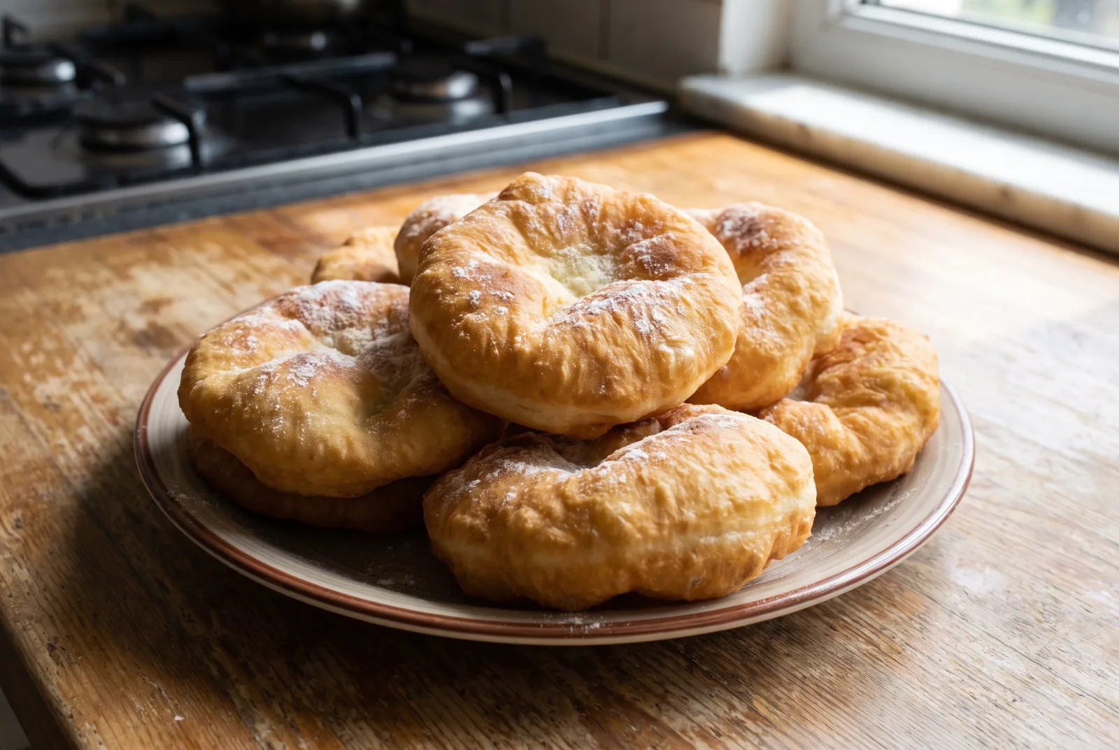 Pişi (Turkish Puffed Yeast Dough) — Fried Breakfast Pastries