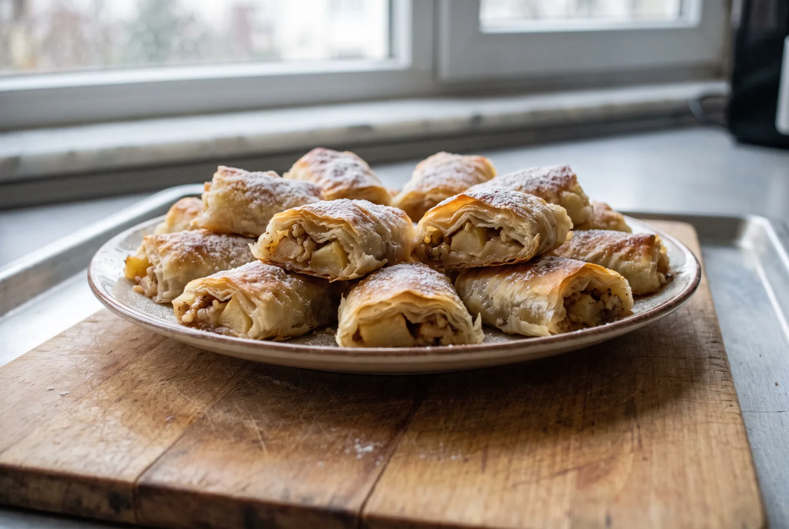 Apple Phyllo Pastry | Cinnamon-Walnut Rolls
