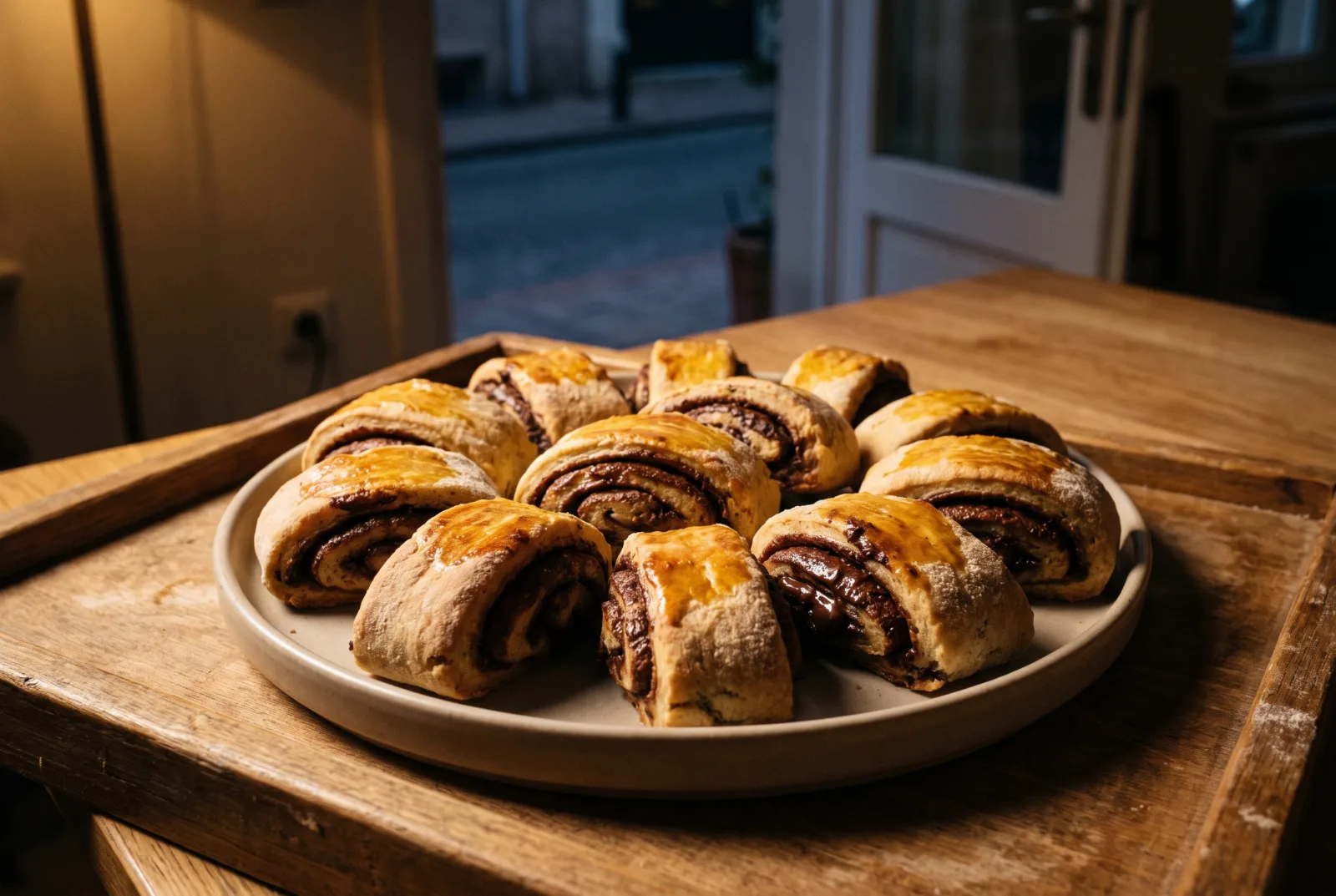 Hazelnut Spread Roll | Cocoa Hazelnut Sweet Bun