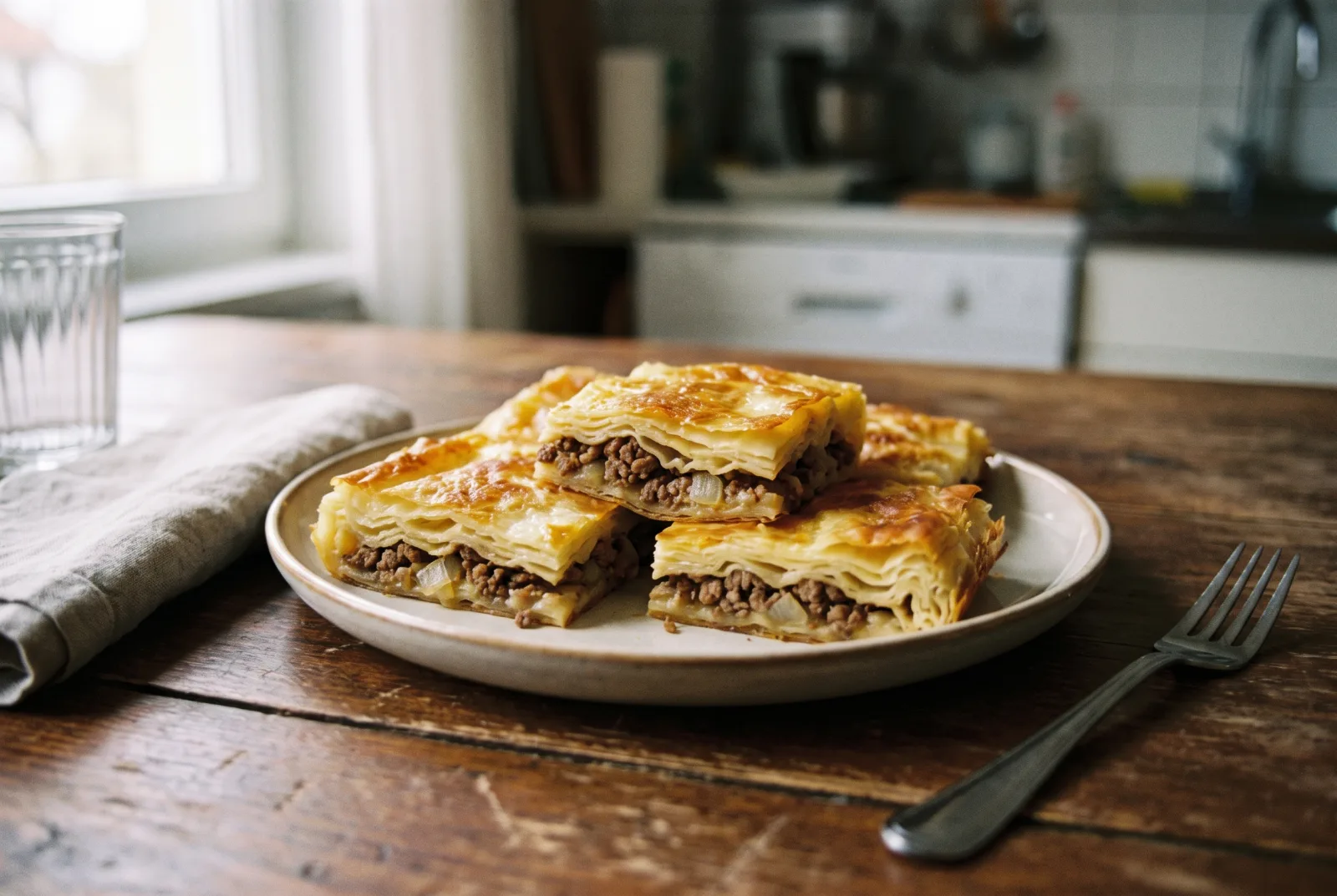 Meat-Filled Puff Pastries | Folded Ground Beef Pastries