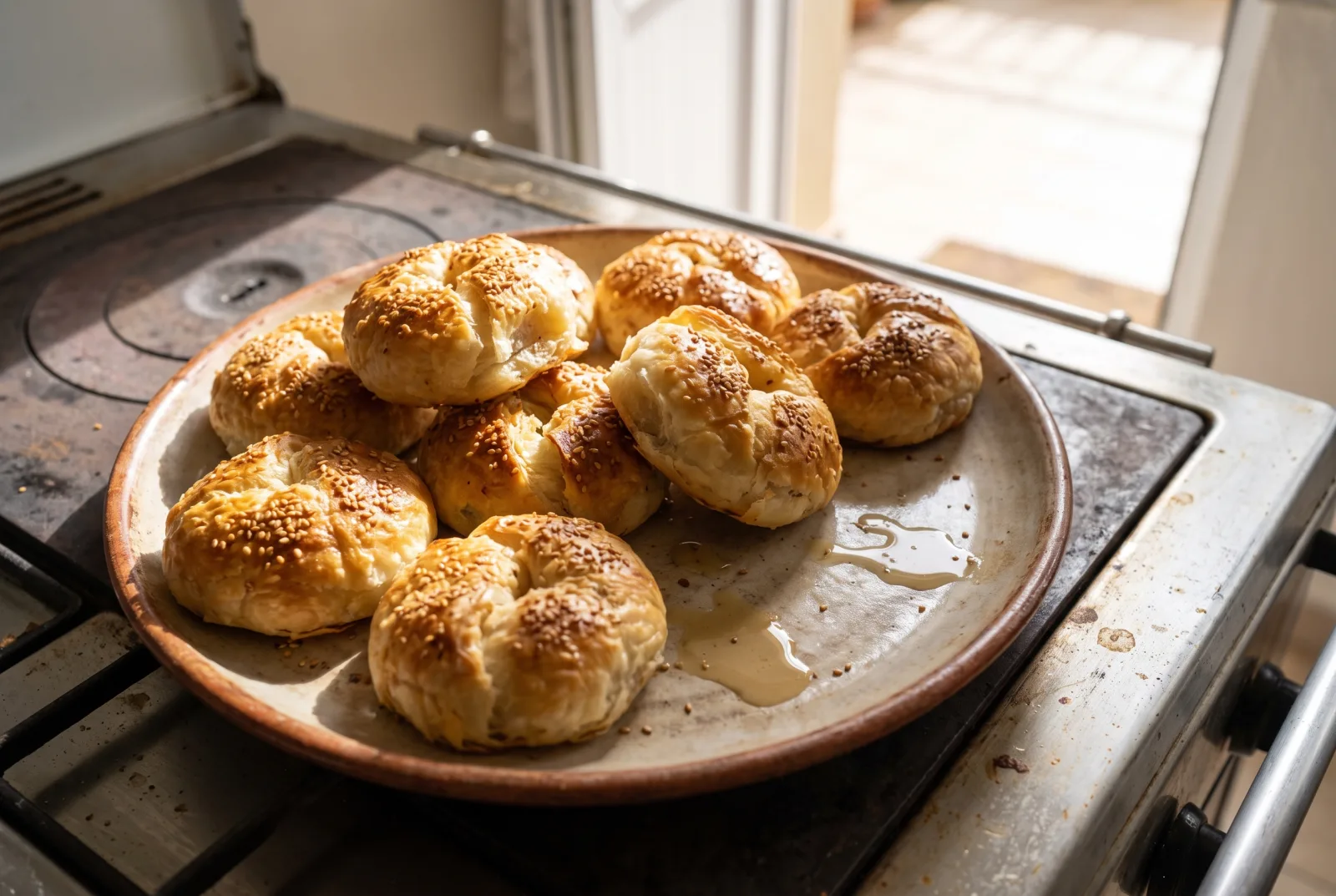 Boyoz | Izmir-Style Flaky Layered Tahini Rolls