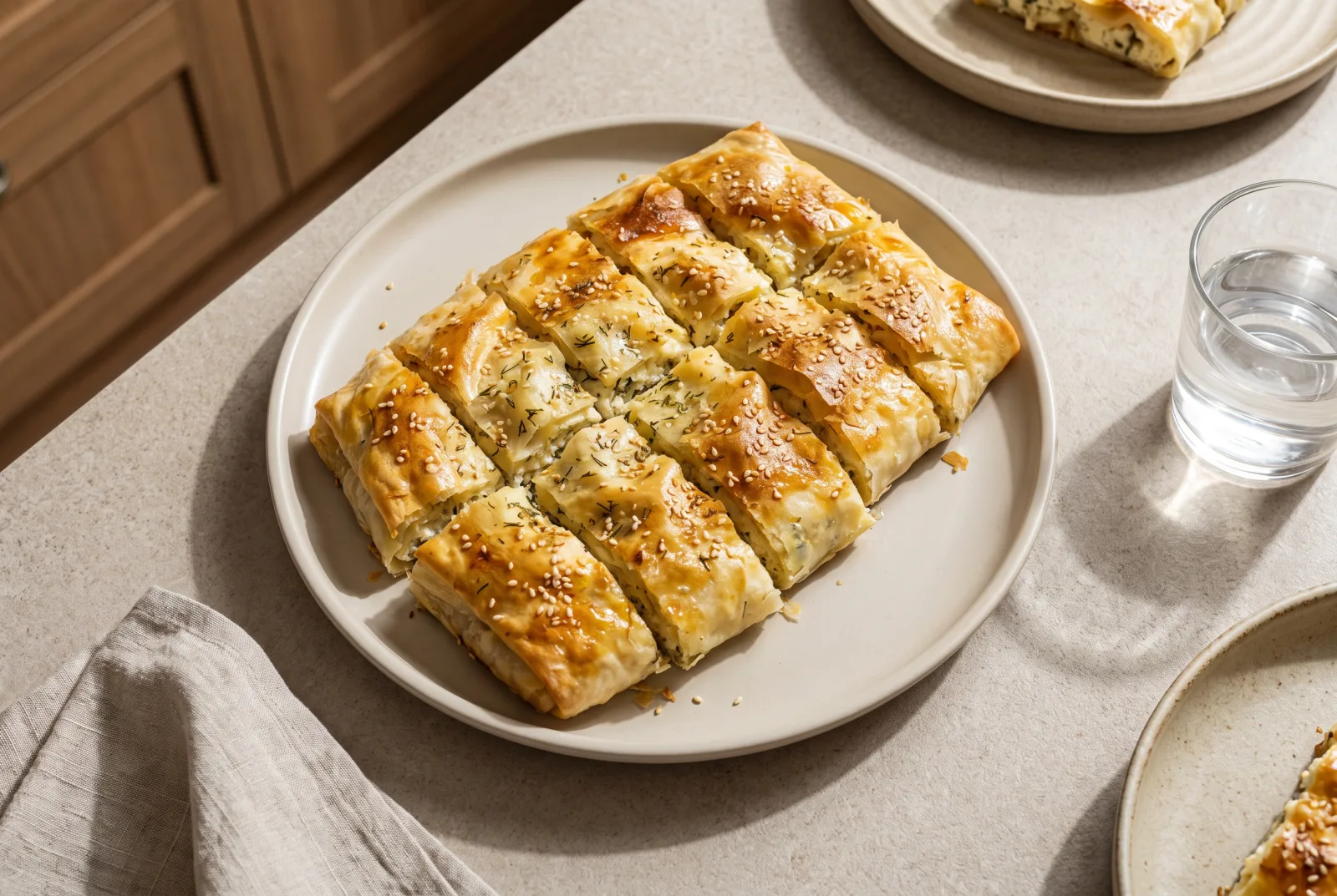Savory Cheese Strudel | Layered Pastry with Lor Cheese
