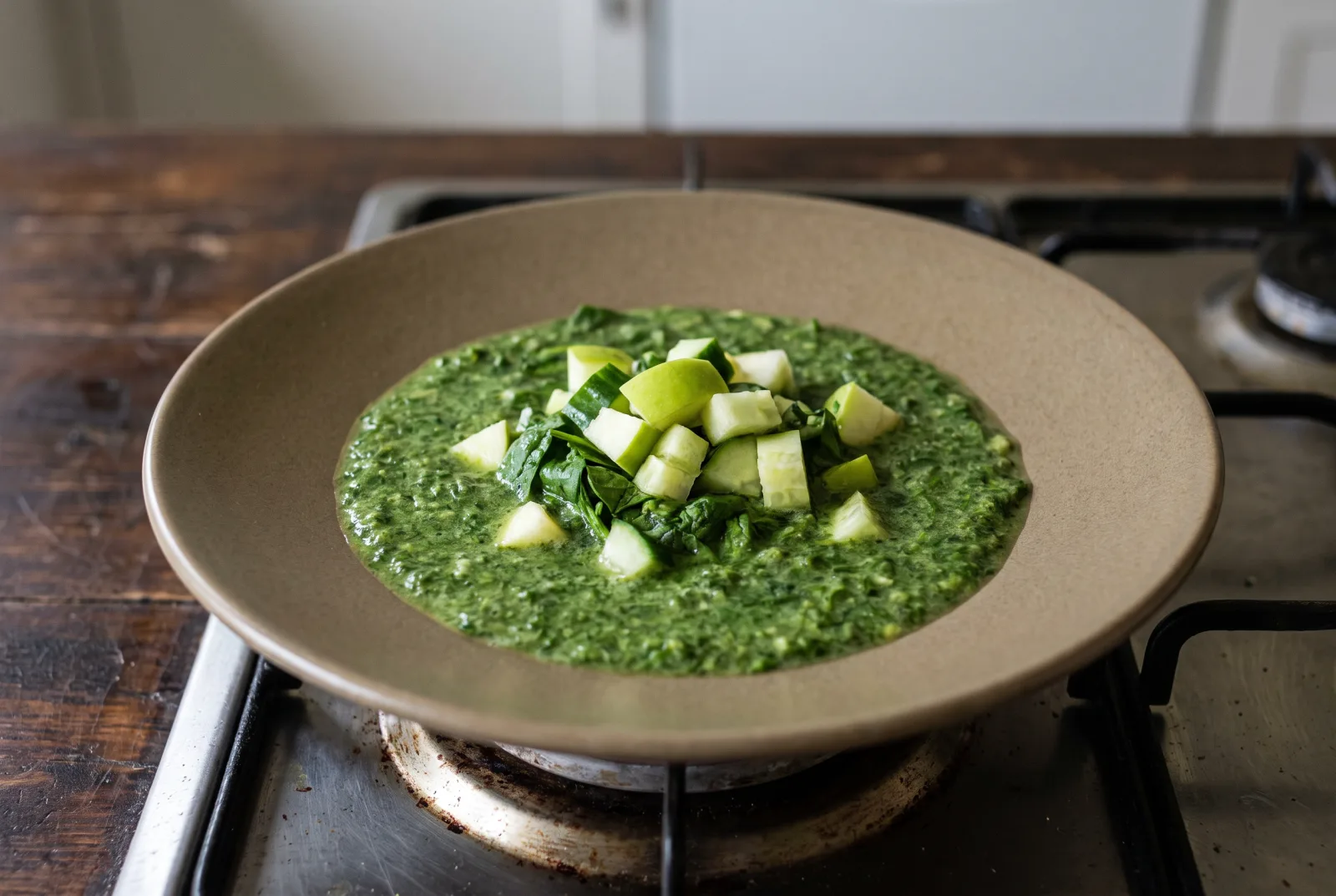 Green Detox Smoothie — Spinach, Apple and Cucumber Drink