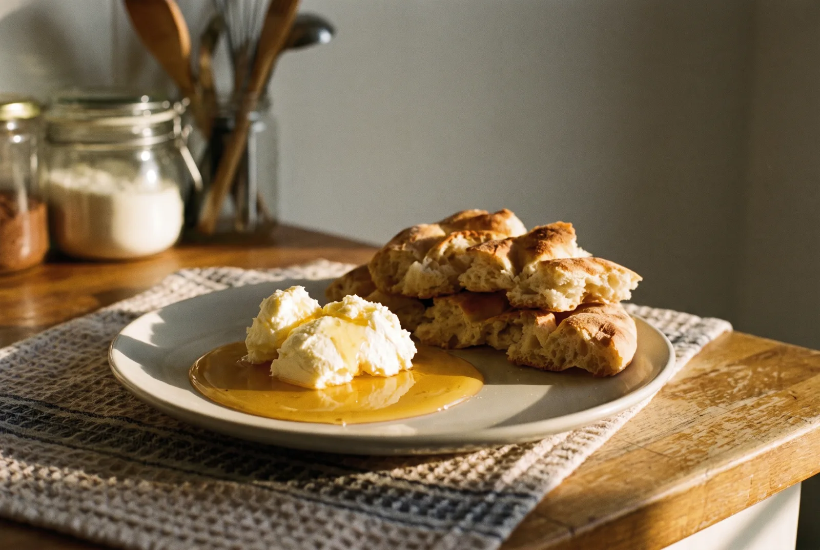 Kaymaklı Bal Tabağı | Homemade Kaymak and Honey Breakfast Plate