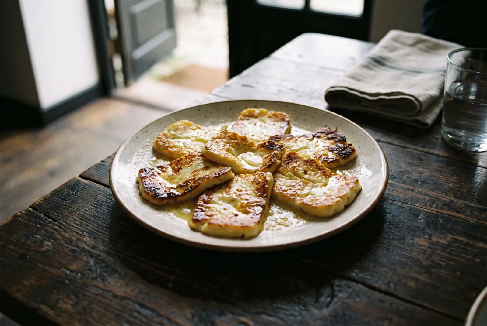 Pan-Fried Kashar Cheese | A Warm Breakfast Dish