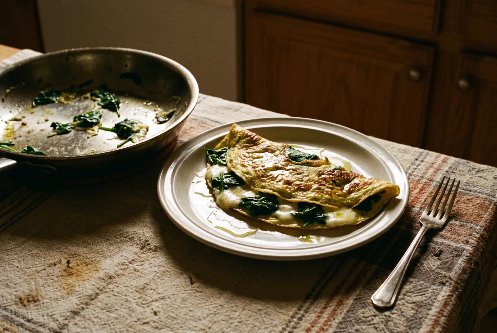 Spinach and Cheese Omelet | A Vegetable Breakfast