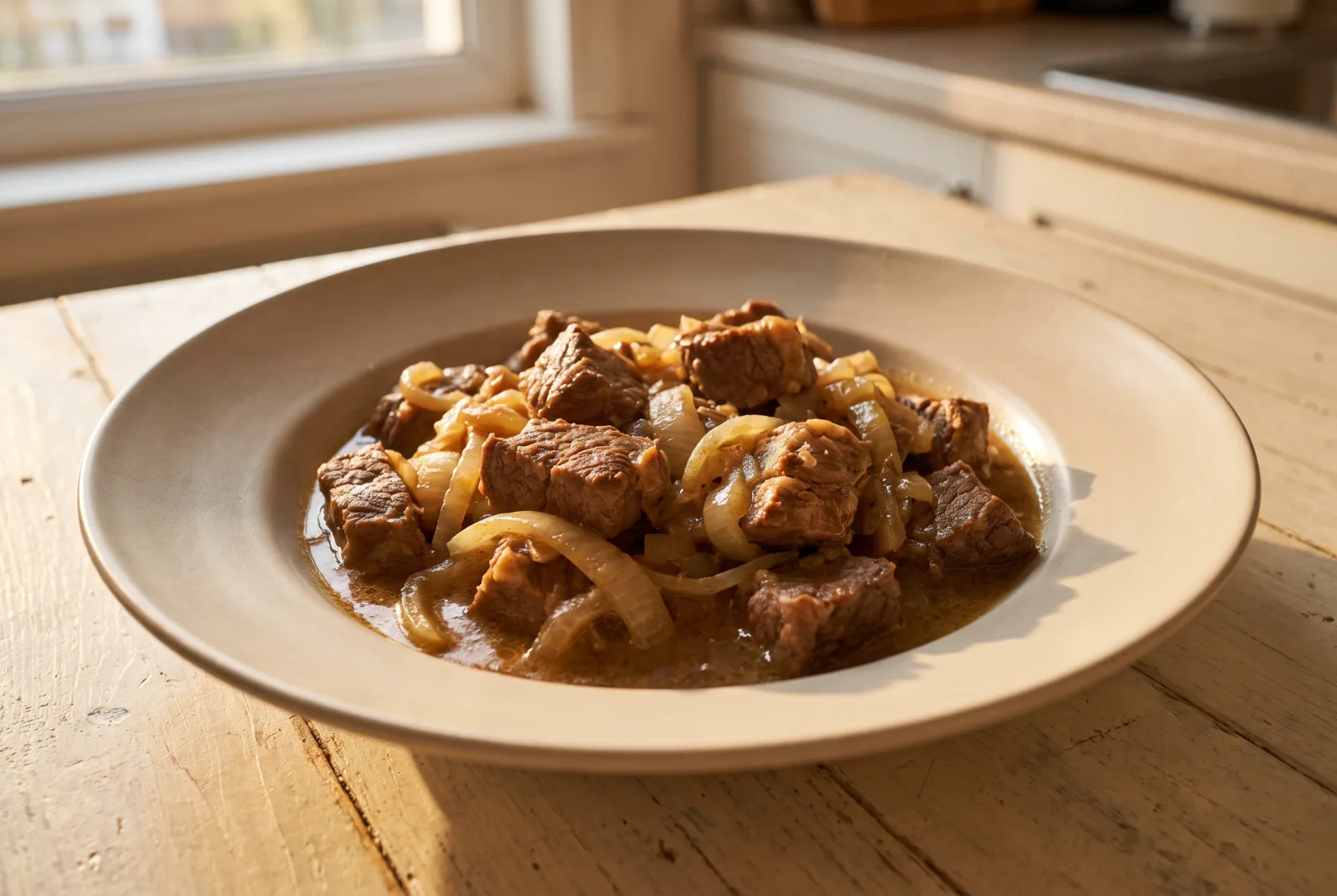 Beef Steak with Onions | Pan-Fried Steak