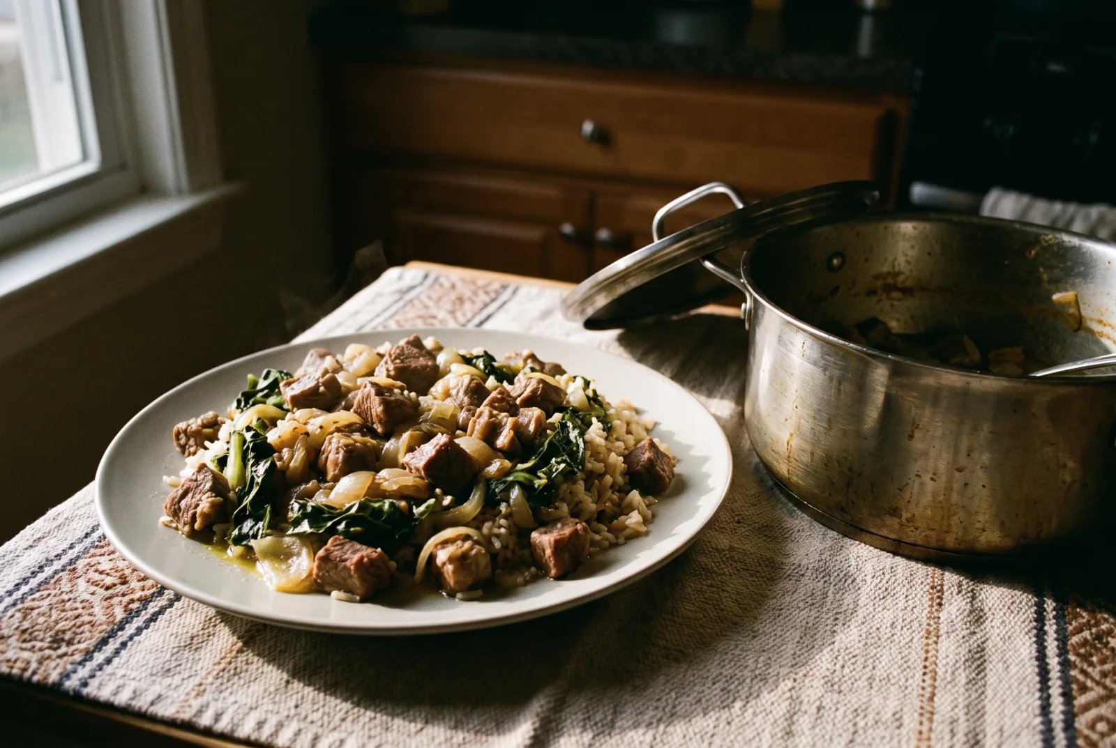 Kuzu Kapama — Oven-Baked Lamb with Rice