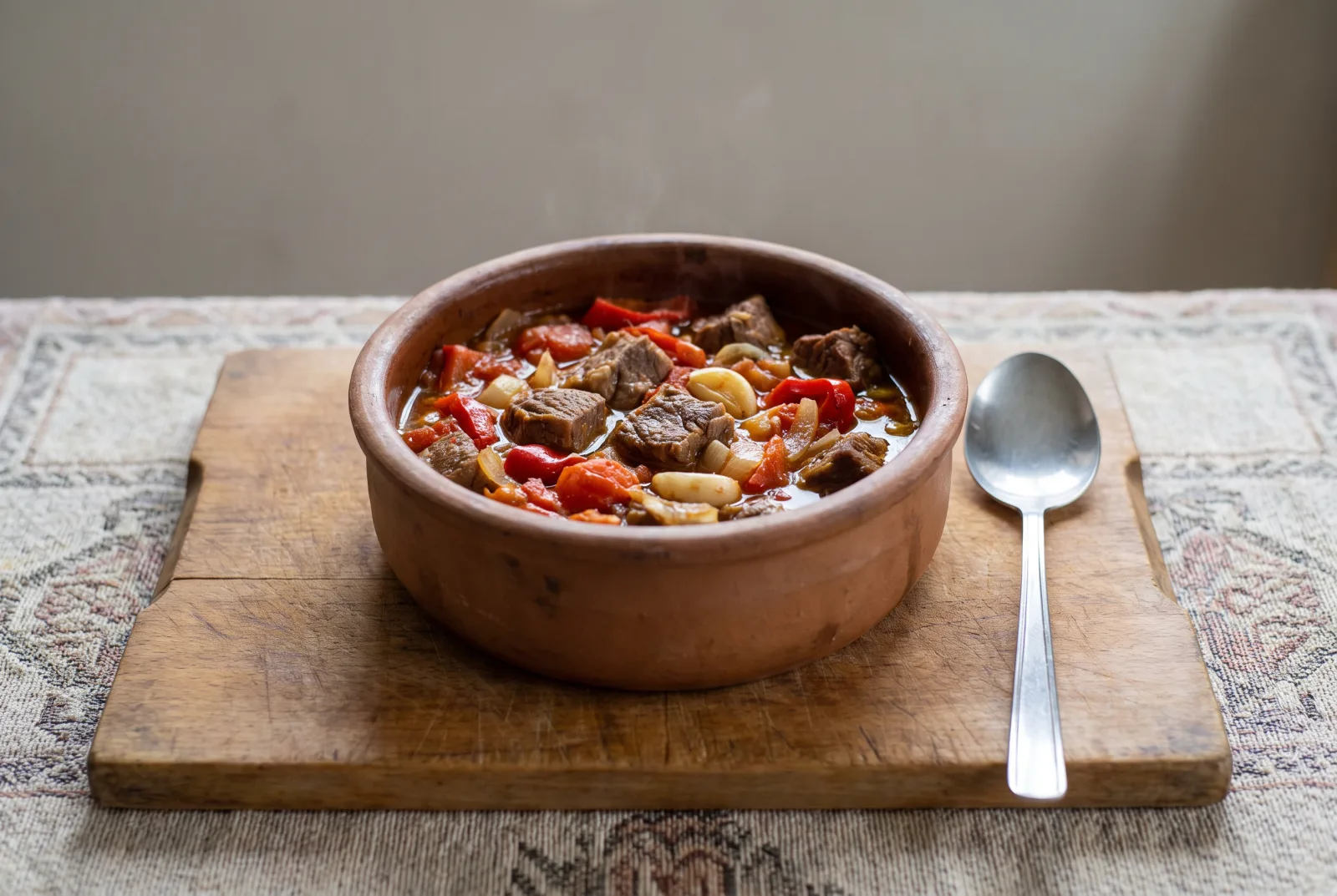 Beef Stew with Roasted Peppers
