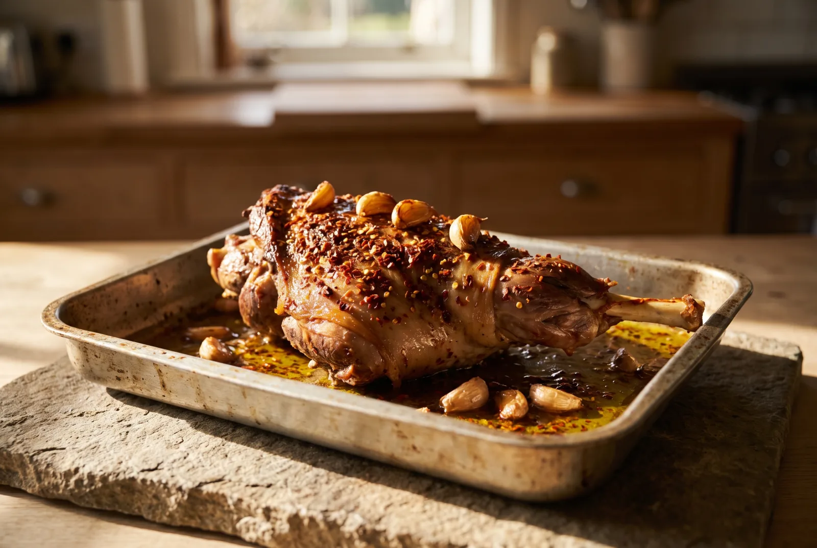 Kuzu But Kavurma — Spiced Oven-Roasted Leg of Lamb