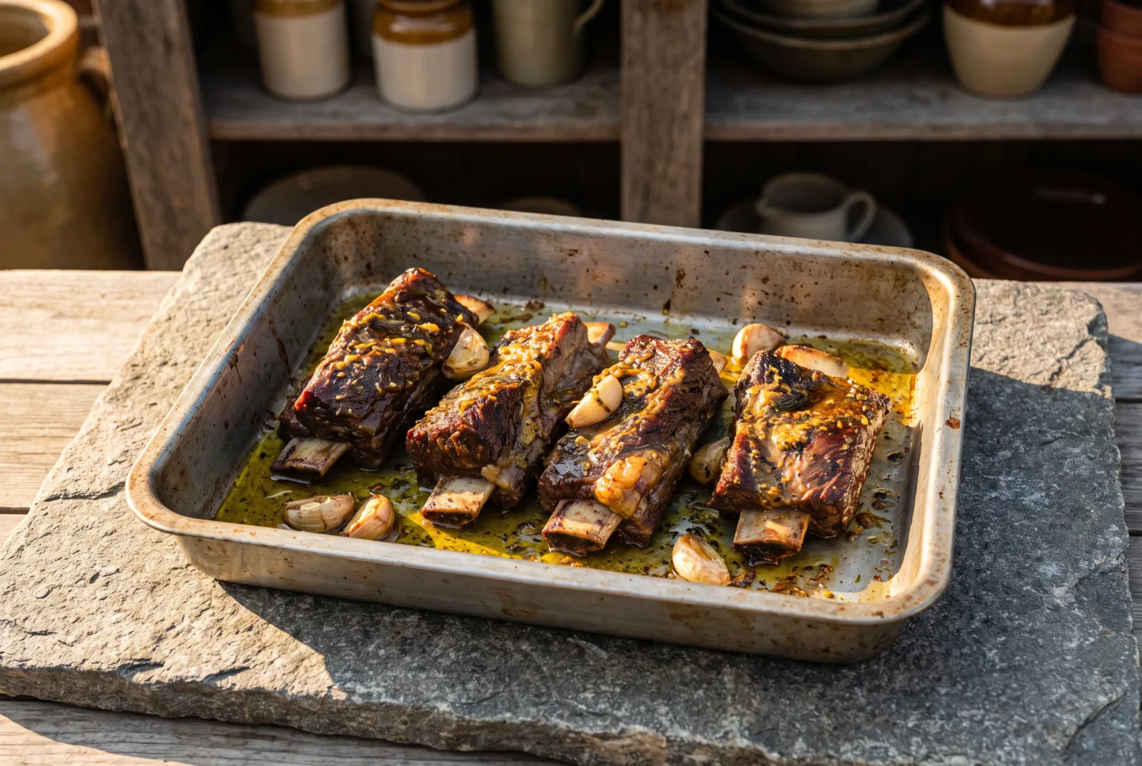 Dana Kaburga — Oven-Baked Beef Ribs with Honey Mustard Sauce