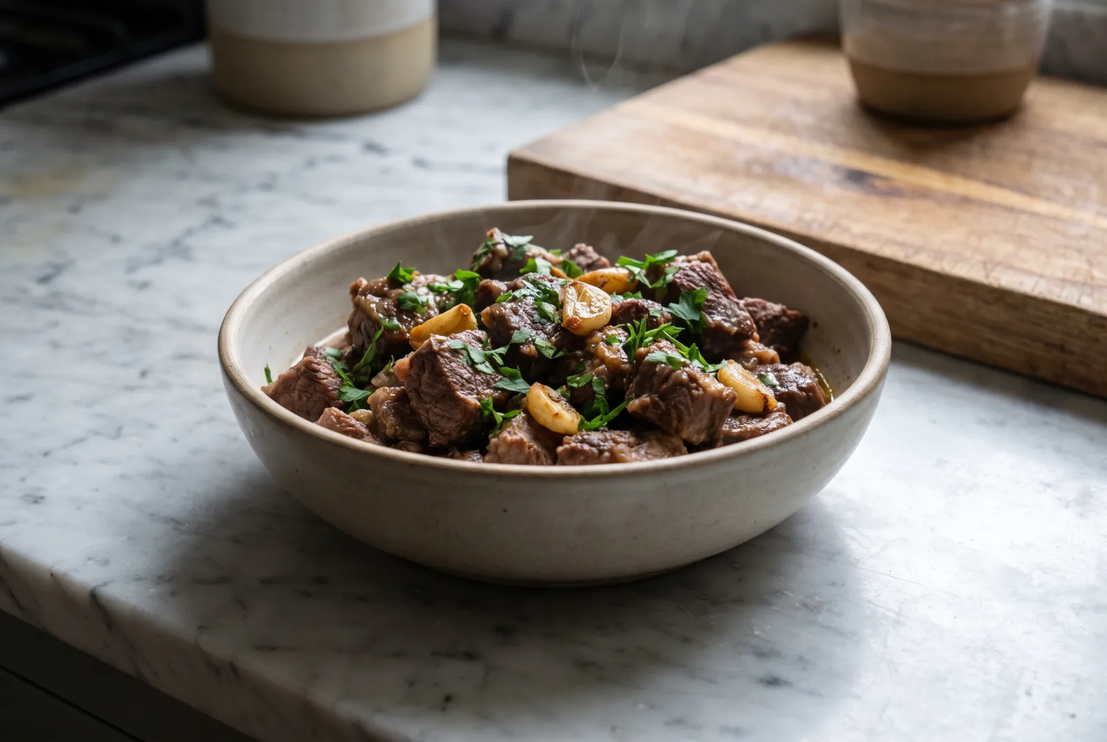 Tender Turkish Beef Bites | Garlic-Butter Skillet