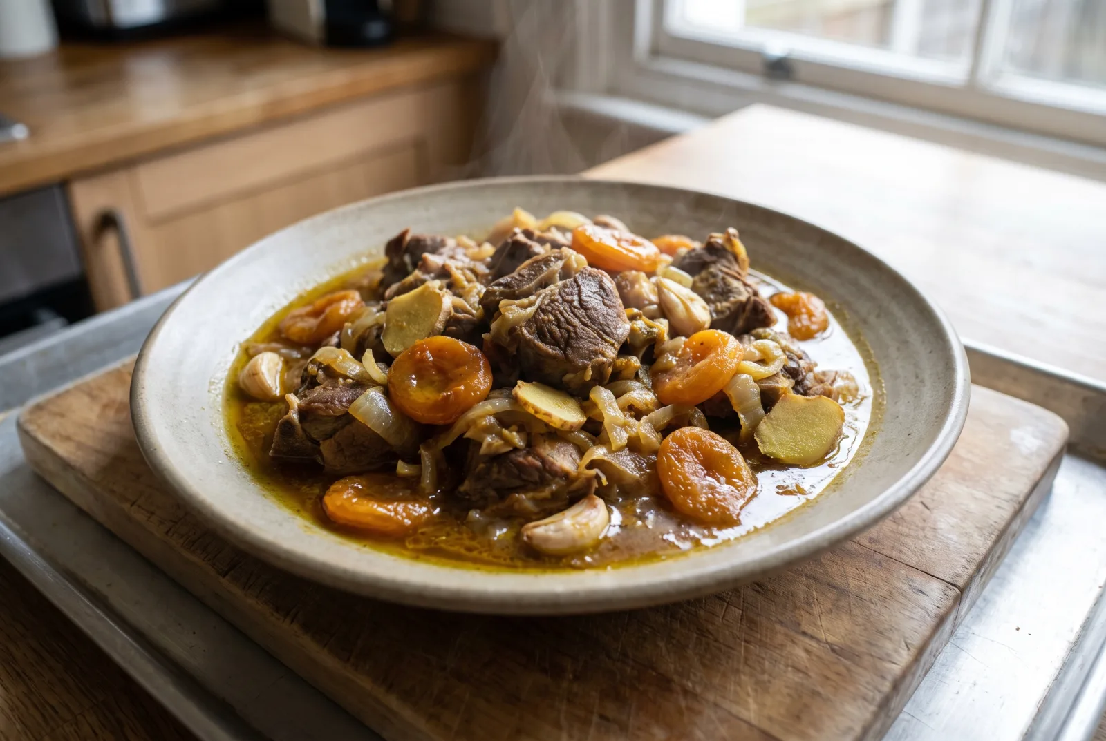 Moroccan Lamb Tagine with Dried Apricots