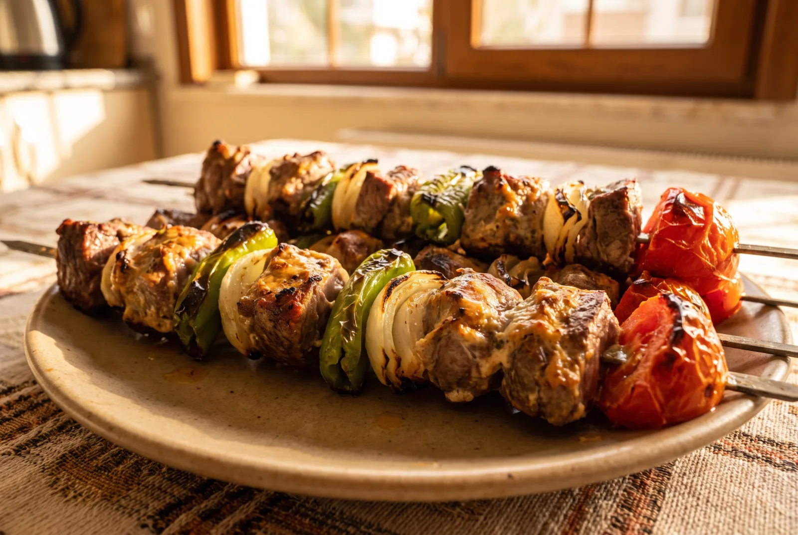 Grilled Lamb and Vegetable Skewers | Turkish-Style Kebab