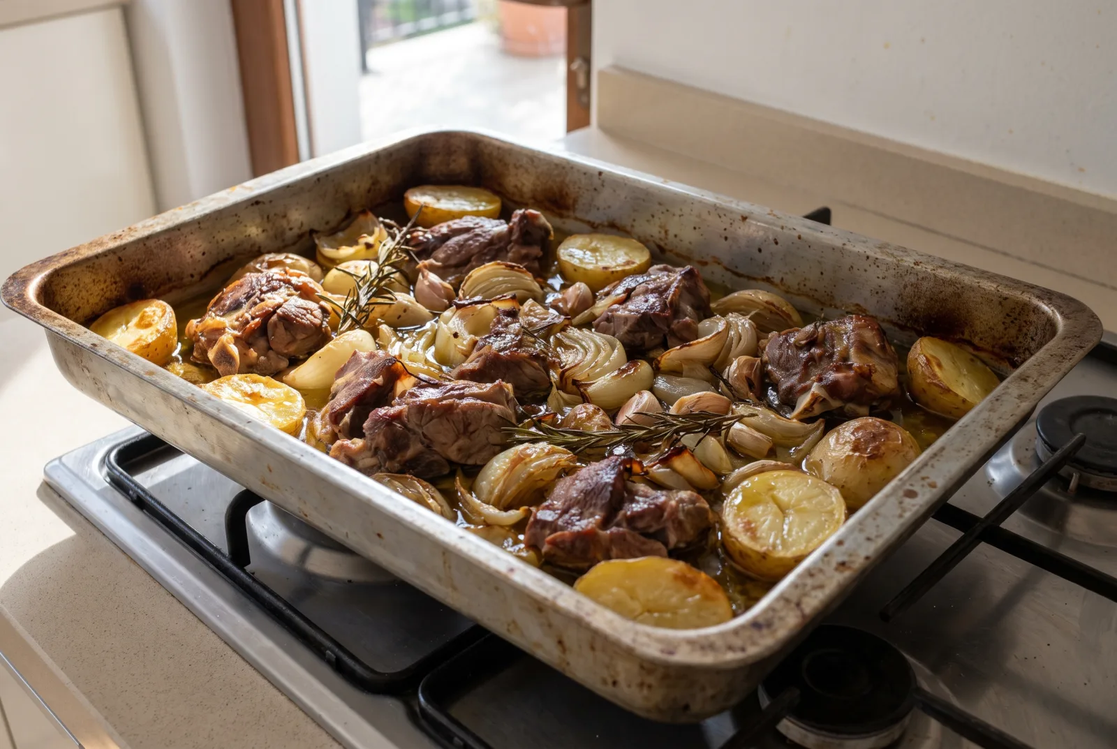 Garlic and Rosemary Lamb Leg