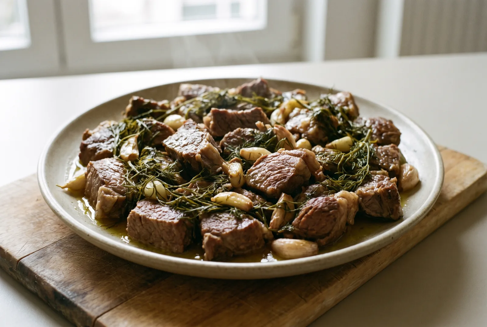 Grilled Beef Round Steak with Herb Marinade